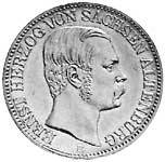 Vereinstaler Silber Ernst Herzog von Sachsen-Altenburg 1858