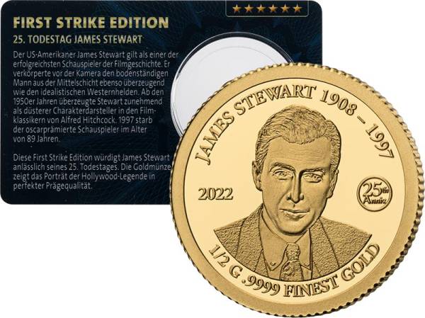 10 Dollars Barbados First Strike Edition 25. Todestag James Stewart 2022
