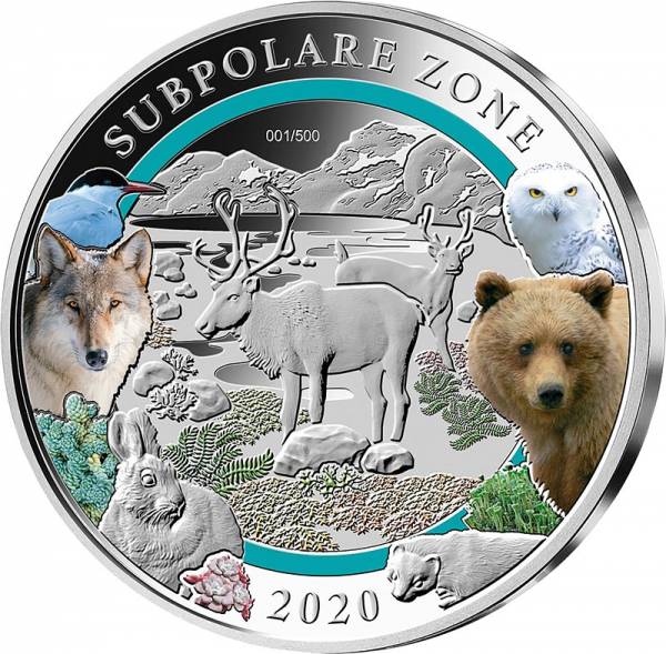 3 Unzen Silber Gedenkprägung Subpolare Zone 2020