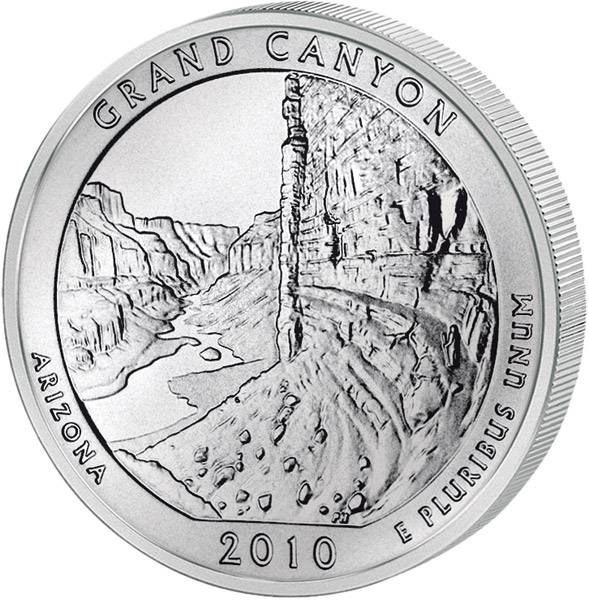 Quarter Dollar USA Arizona Grand Canyon 2010