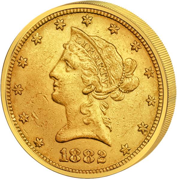 10 Dollars USA Liberty-Kopf 1839-1907 ss-vz