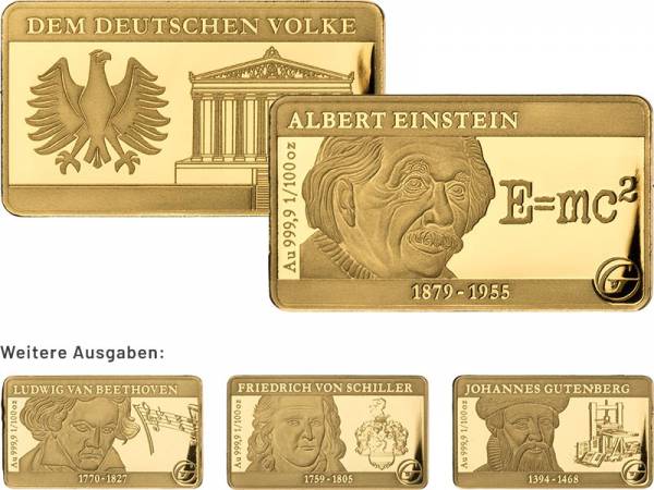 Goldbarren-Kollektion: Größte Persönlichkeiten Deutschlands