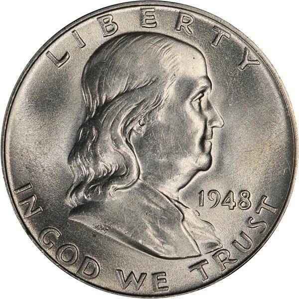1/2 Dollar USA Franklin 1948-1963