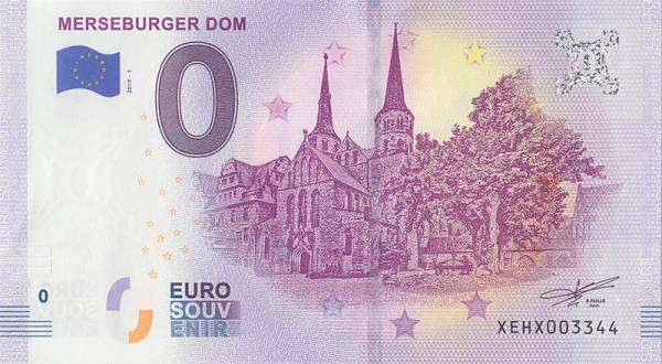 0-Euro-Banknote Merseburger Dom 2019