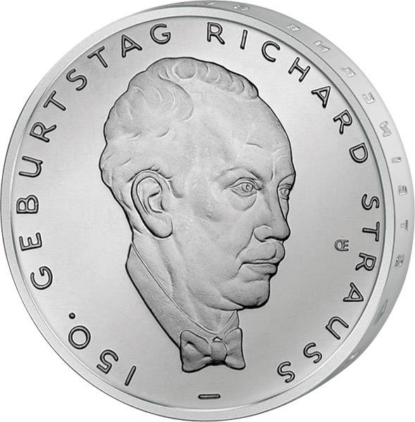 10 Euro Gedenkmünze BRD 150. Geburtstag von Richard Strauss 2014