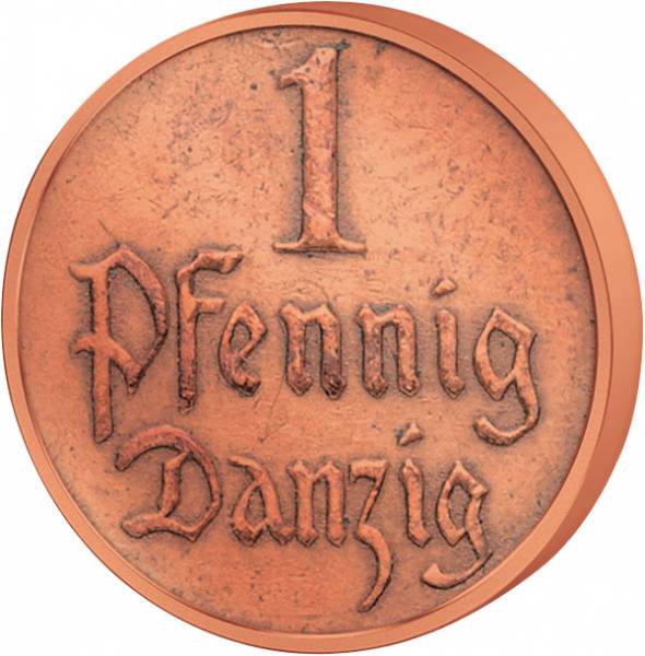 1 Pfennig Danzig Wappen 1923-1937 ss-vz