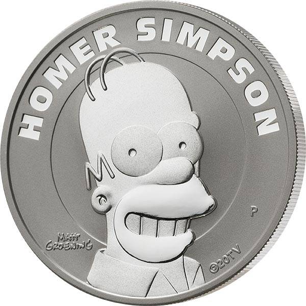 1 Unze Silber Tuvalu Homer Simpson 2022