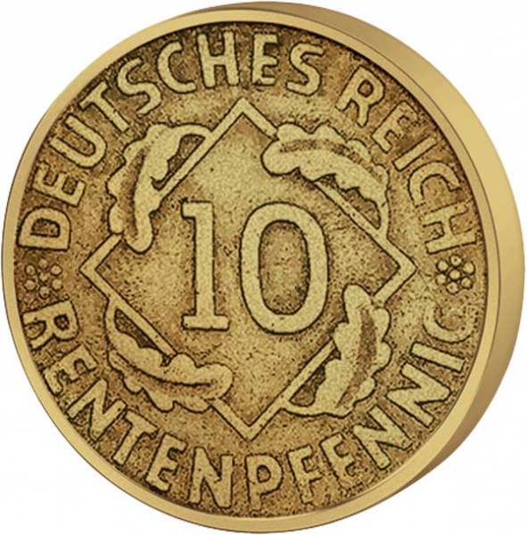 10 Pfennig Weimarer Republik Ähren 1923-1924 Sehr schön