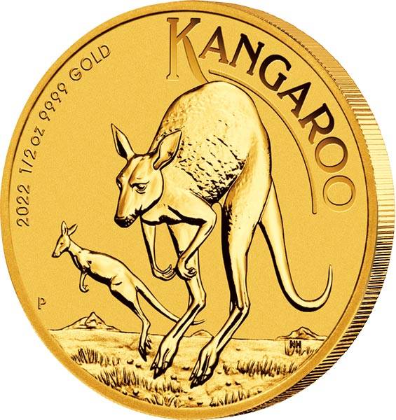 1/2 Unze Gold Australien Känguru 2022