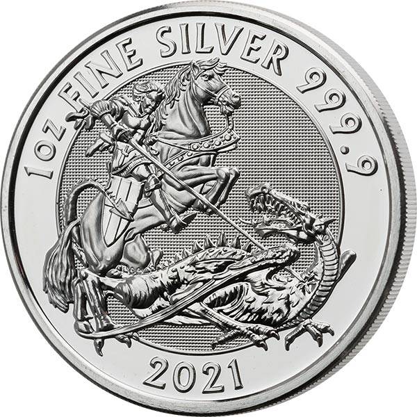 1 Unze Silber Großbritannien Sankt Georg und Drache 2021