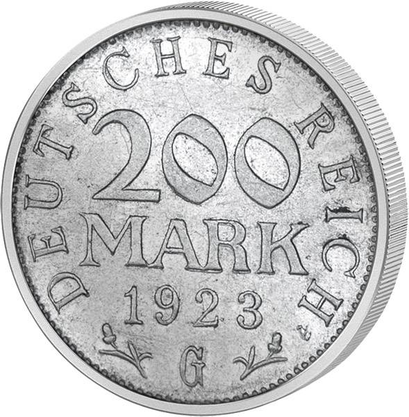 200 Mark Weimarer Republik Adler 1923 ss-vz