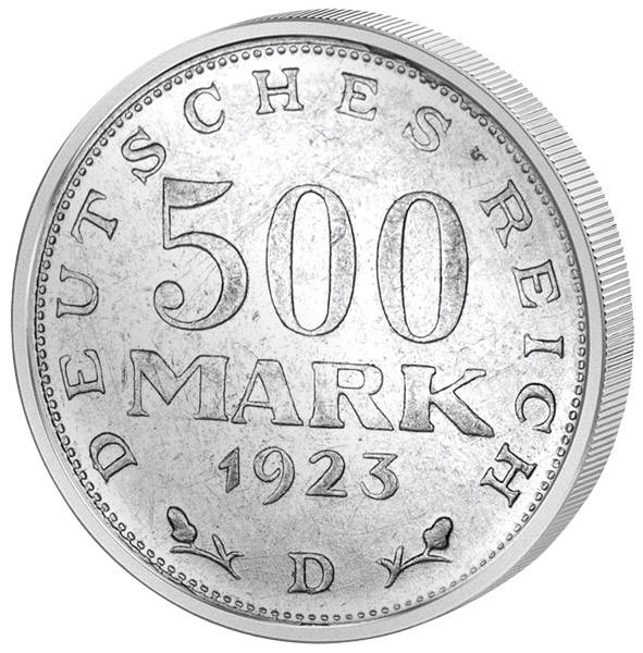 500 Mark Weimarer Republik Adler 1923 ss-vz