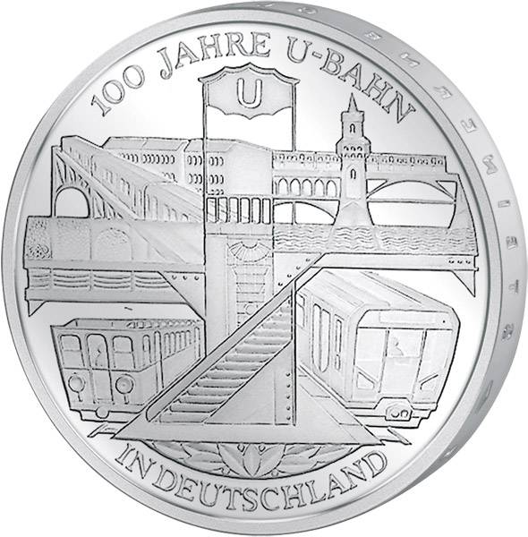 10 Euro BRD 100 Jahre U-Bahn in Deutschland 2002
