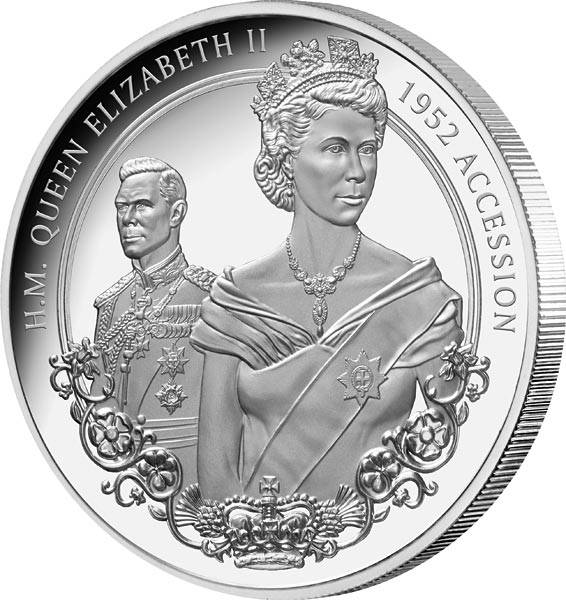 5 Dollars Tokelau Queen Elizabeth II. 1952 Thronbesteigung 2022