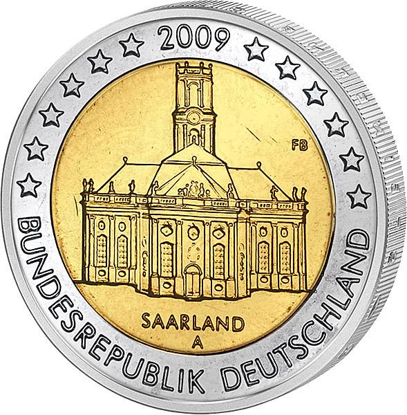 2 Euro BRD Saarland Ludwigskirche 2009