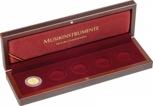 Münz-Etui für 5 x 50-Euro Gedenkmünzen Musikinstrumente