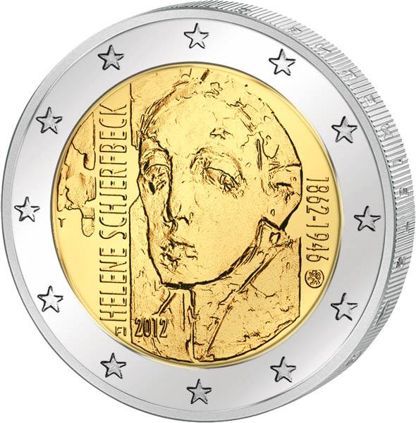 2 Euro Finnland 150 Geburtstag Helene Schjerfbeck 2012 prägefrisch