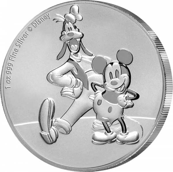 1 Unze Silber Niue Micky und Goofy 2021