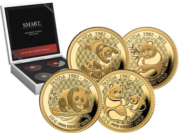 4 x 10 Dollars Salomonen Smart Collection 40 Jahre Panda 2022
