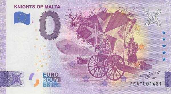 0-Euro-Banknote Malta Knights of Malta 2022