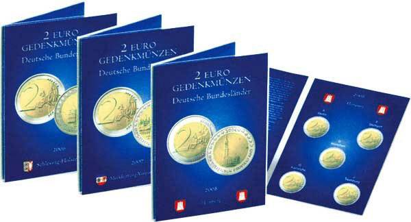 Sammelkarte für 2 Euro-Gedenkmünzen Deutschland