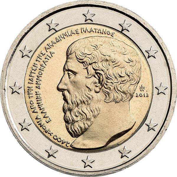 2 Euro Griechenland 2.400 Jahre Platonische Akademie 2013