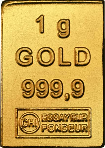 Goldsparplan: 1 Gramm Goldbarren