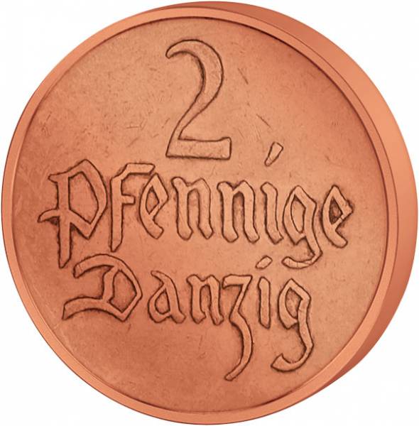 2 Pfennig Danzig 1923-1937 ss-vz