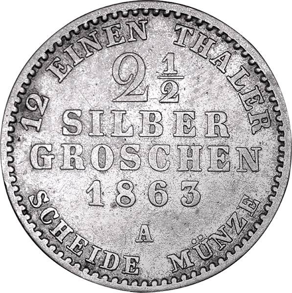 2 1/2 Groschen Brandenburg-Preußen König Wilhelm I.