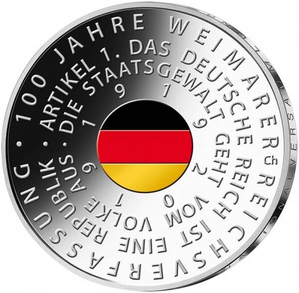 20 Euro BRD 100 Jahre Weimarer Reichsverfassung 2019