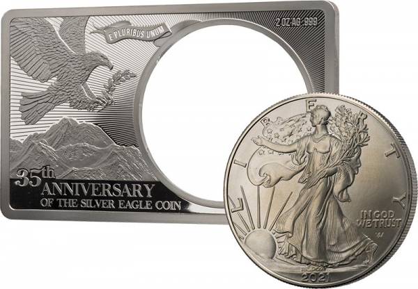 1 Dollar USA American Eagle Jubiläumsbarren 2021