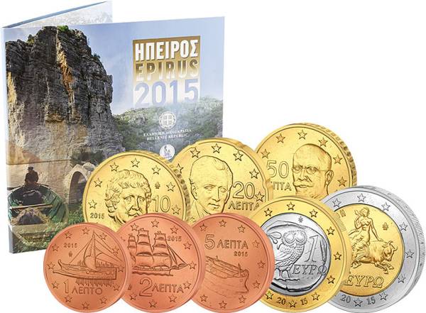 Euro-Kursmünzensatz Griechenland 2015