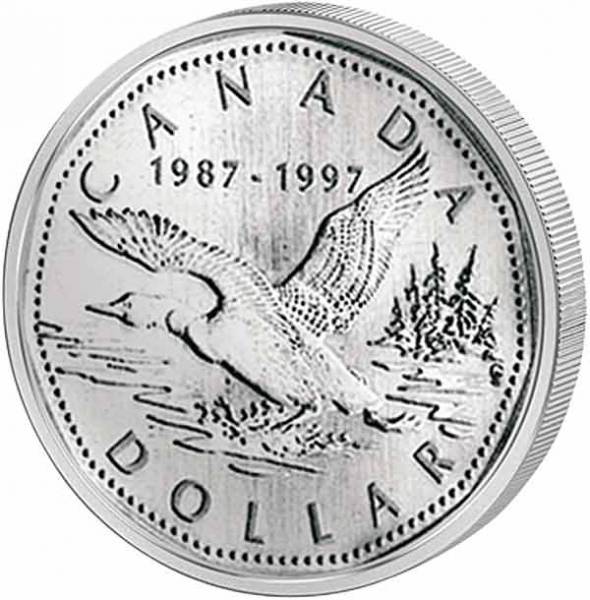 1 Dollar Silberdollar Eistaucher 1997  Polierte Platte