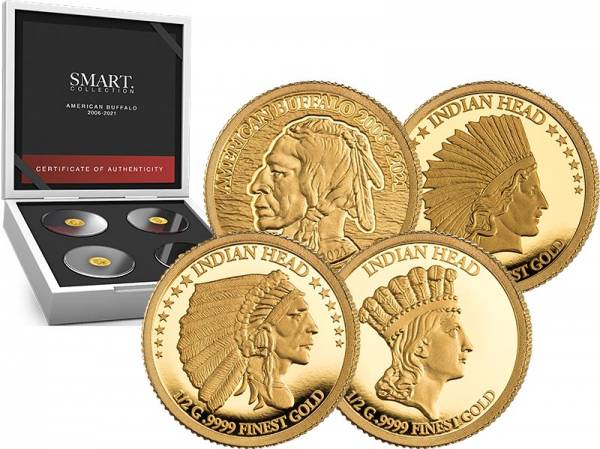 4 x 10 Dollars Salomonen Smart Collection Indian Head 2021