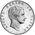 Doppeltaler Silber Adolph, Herzog zu Nassau 1840 ss-vz