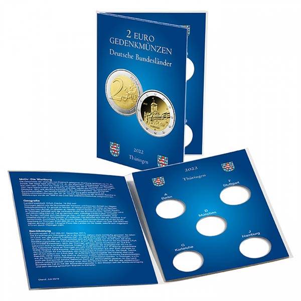Sammelkarte für 2 Euro-Gedenkmünzen Deutschland