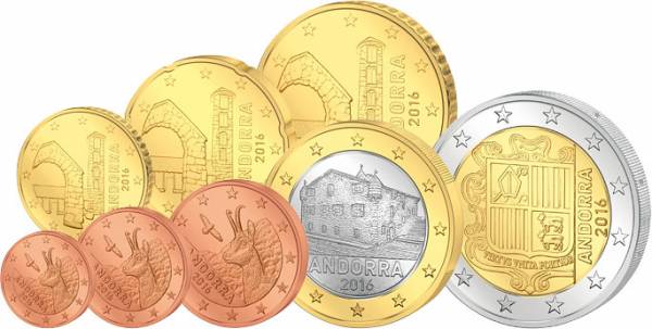 Euro-Kursmünzensatz Andorra 2016
