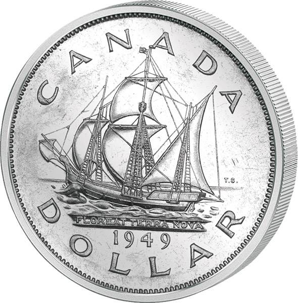 1 Dollar Kanada Cabot Schiff 1949 vz-st