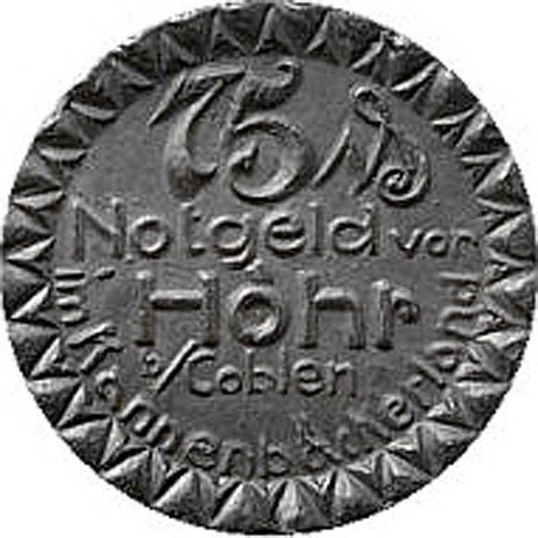 75 Pfennige Höhr 1921