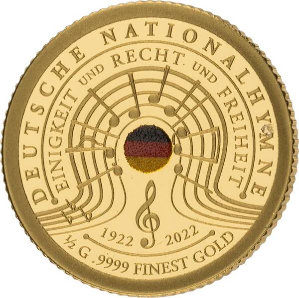 1.000 Francs Guinea 100. Jahrestag Deutschlandlied Nationalhymne 2022
