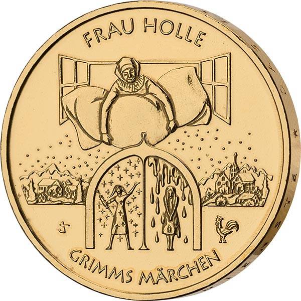 20 Euro BRD Frau Holle 2021 vollvergoldet