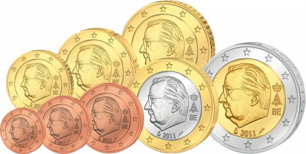 1 Cent - 2 Euro  Euro-Kursmünzensatz Belgien JuW prägefrisch