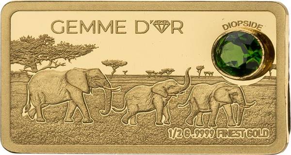 100 Francs Mali Massai Mara mit Diopsid 2022