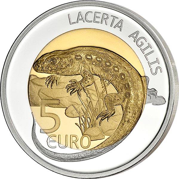 5 Euro Luxemburg Zauneidechse 2021