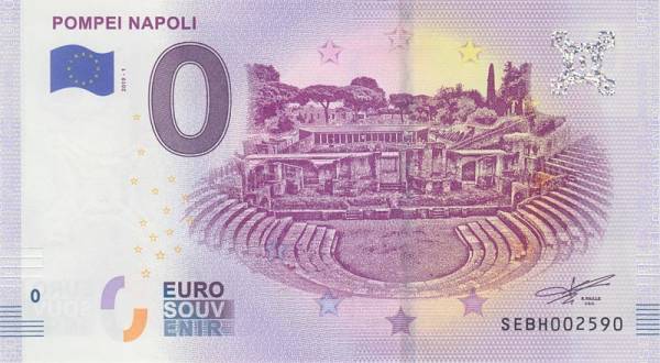 0-Euro-Banknote Italien Pompej - Neapel