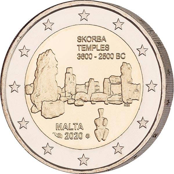 2 Euro Malta Tempel von Skorba 2020