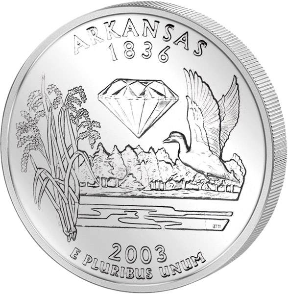 Quarter Dollar USA Arkansas 2003