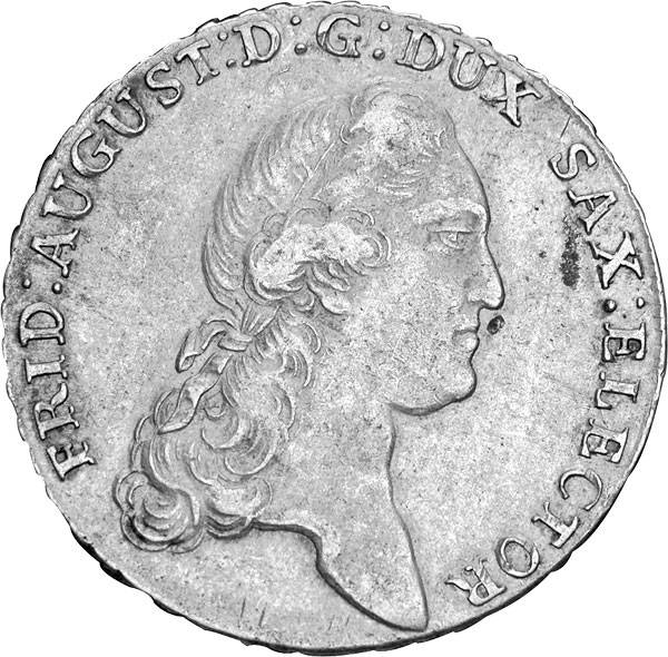 Ausbeutetaler Sachsen Kurfürst Friedrich August III. 1769-1790 sehr schön