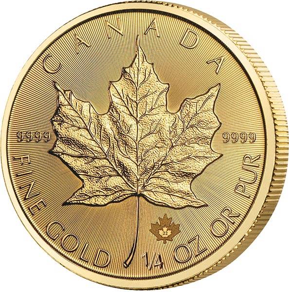 1/4 Unze Gold Kanada Maple Leaf 2022