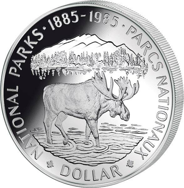 1 Dollar Kanada Elch 1985